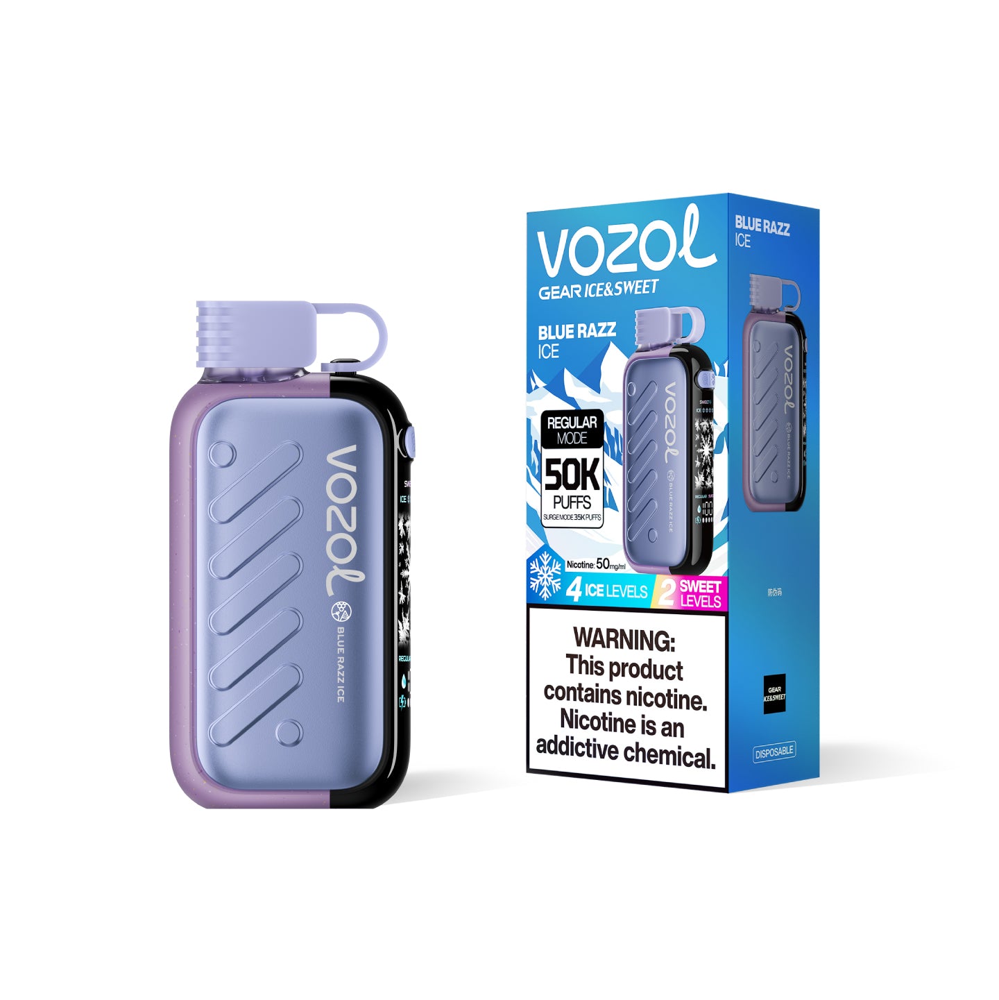 VOZOL Gear 50K Vape Saveur Framboise Bleue Glacée