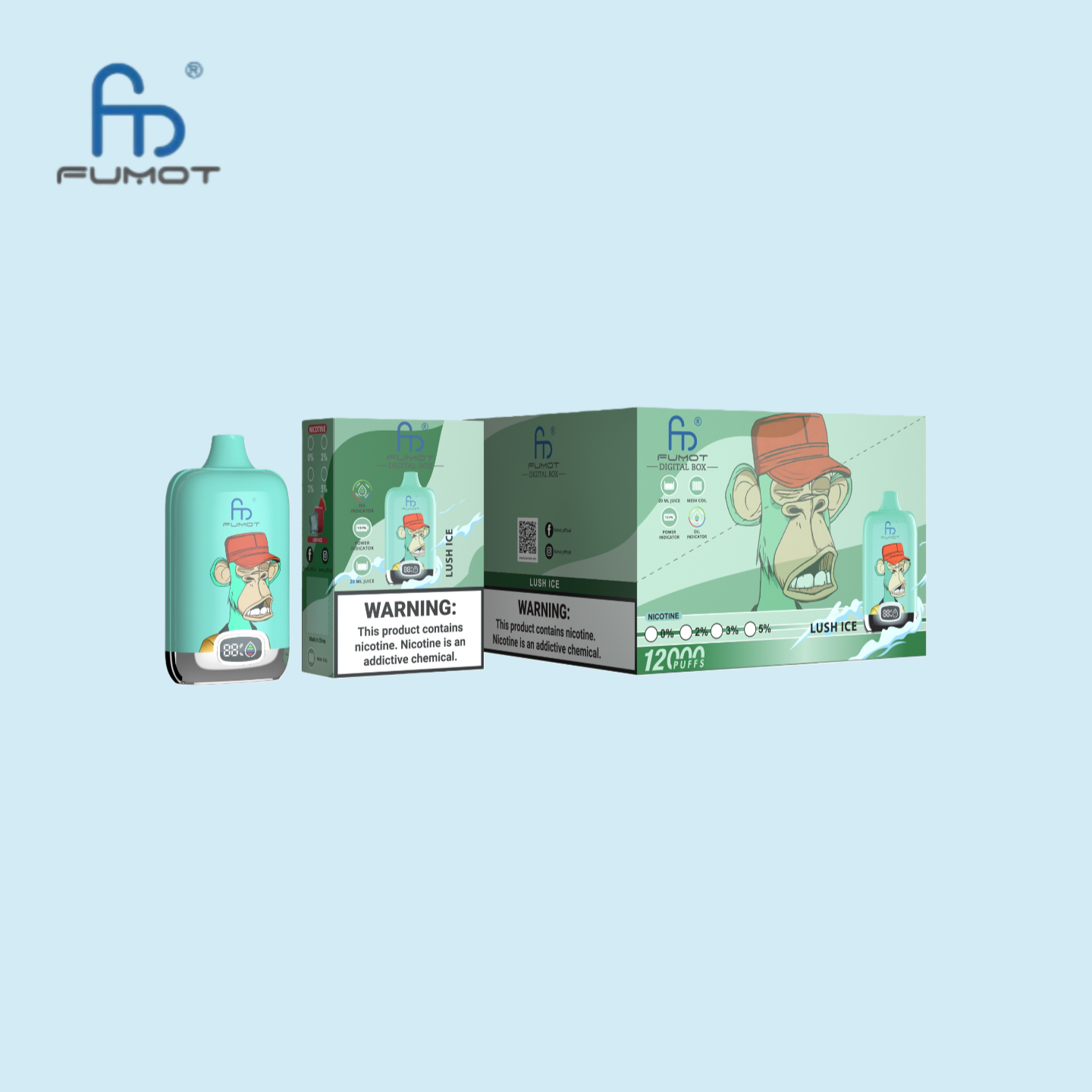 RandM Tornado Digital Box 12000 Lush Ice