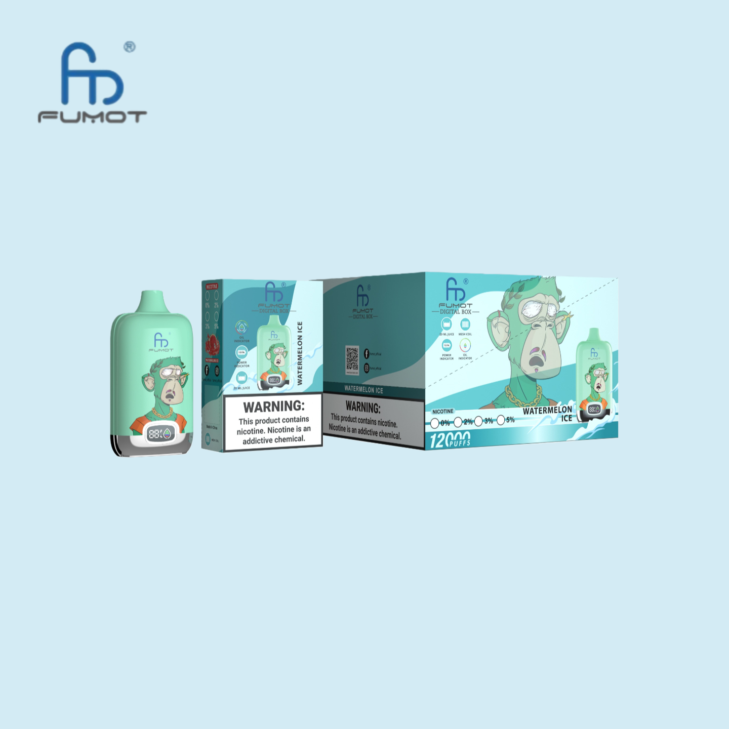Fumot 12000 Züge Watermelon Ice