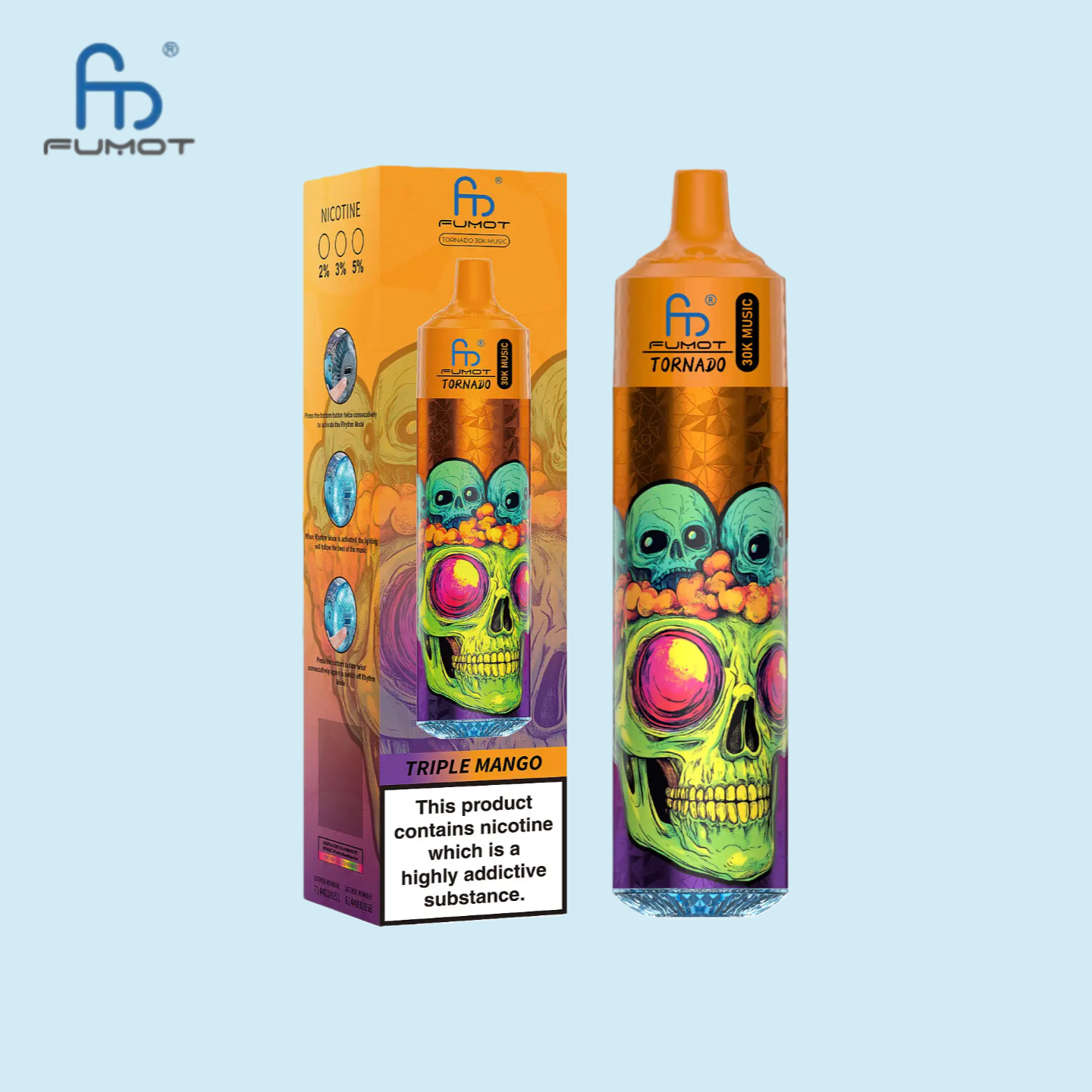 RandM Tornado 30K Vape Triple Mango