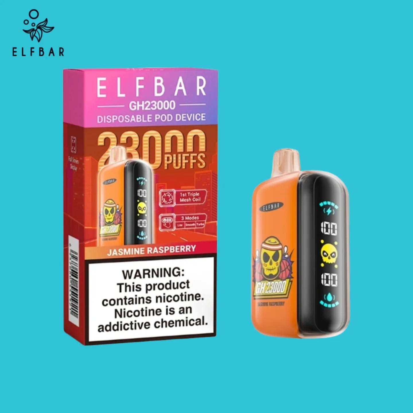 Jasmine Raspberry Geschmack ELF BAR GH23000 Vape