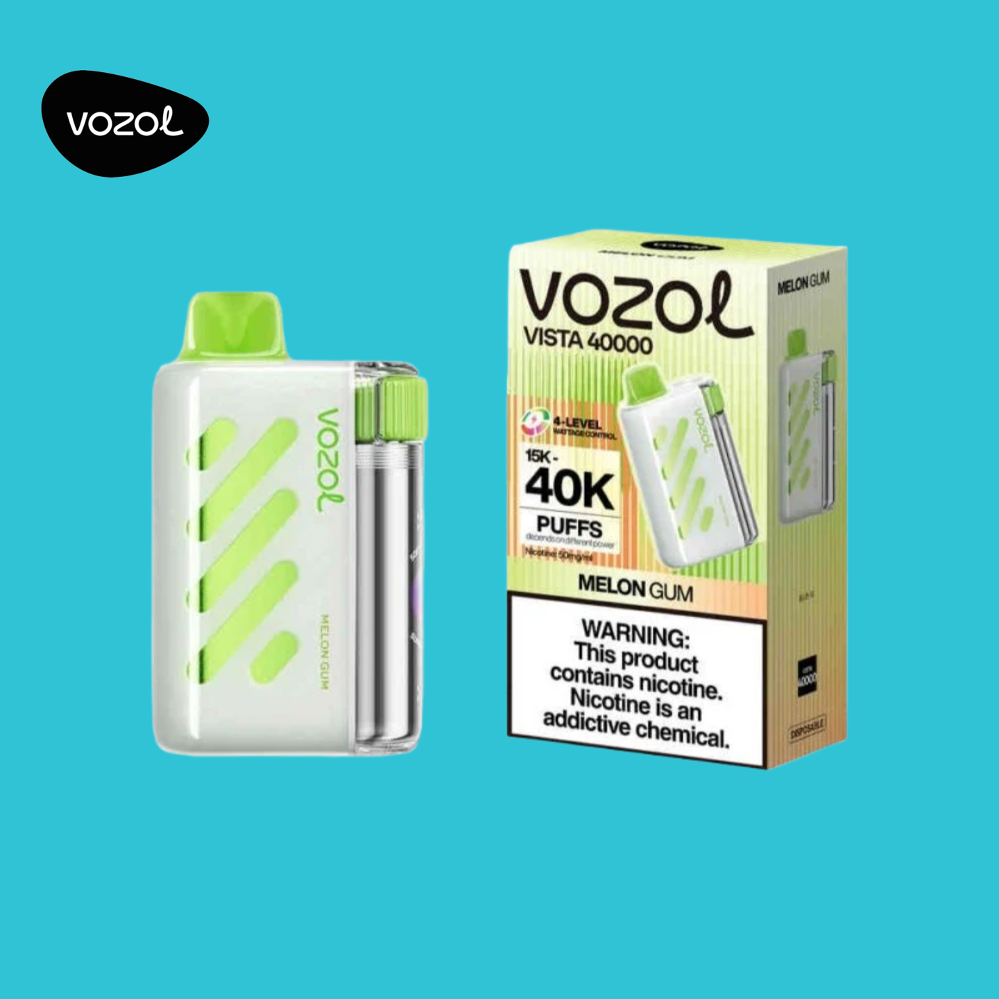 Vozol Vista 40000 Puffs Melon Gum Vape