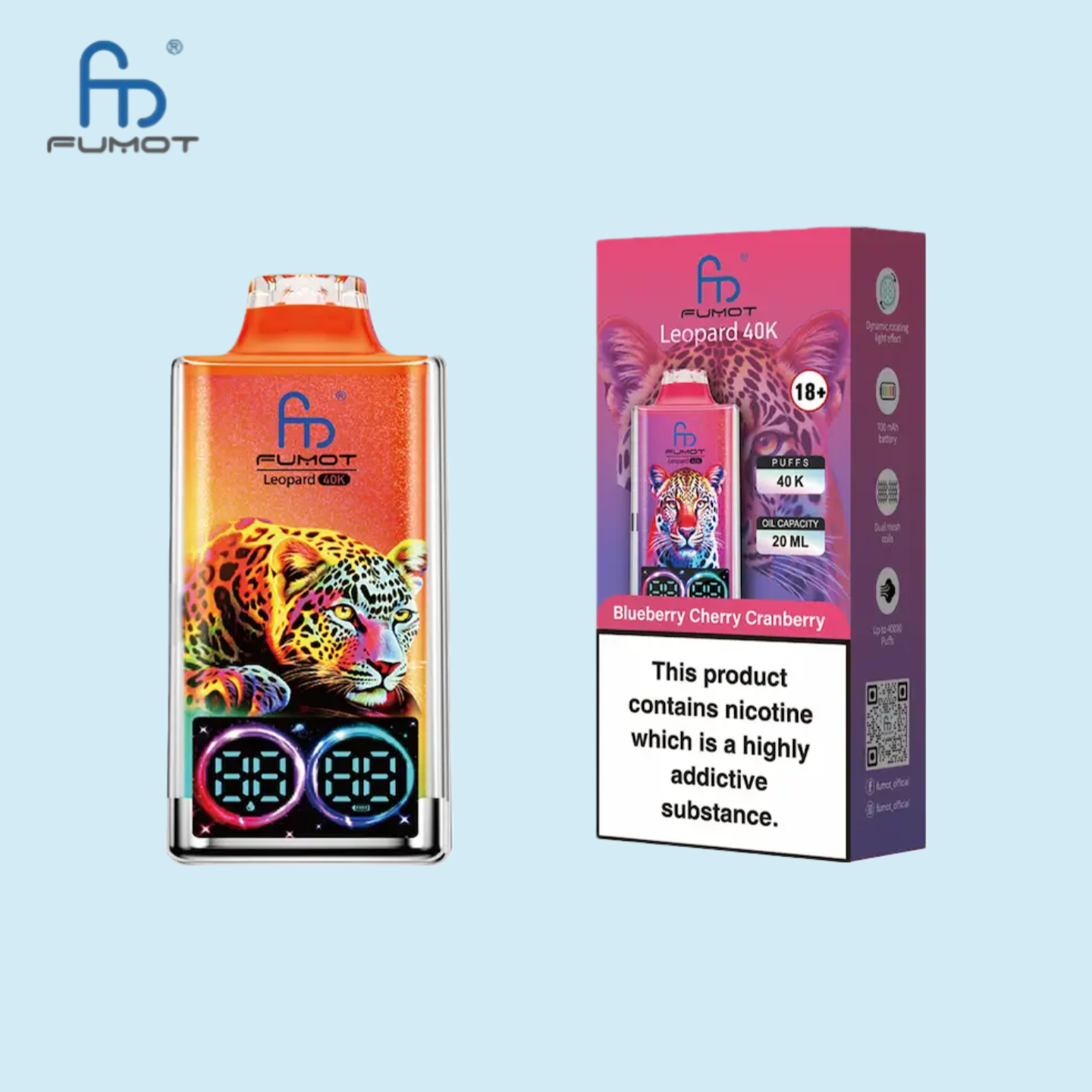 RandM Tornado 40000 Blueberry Cherry Cranberry