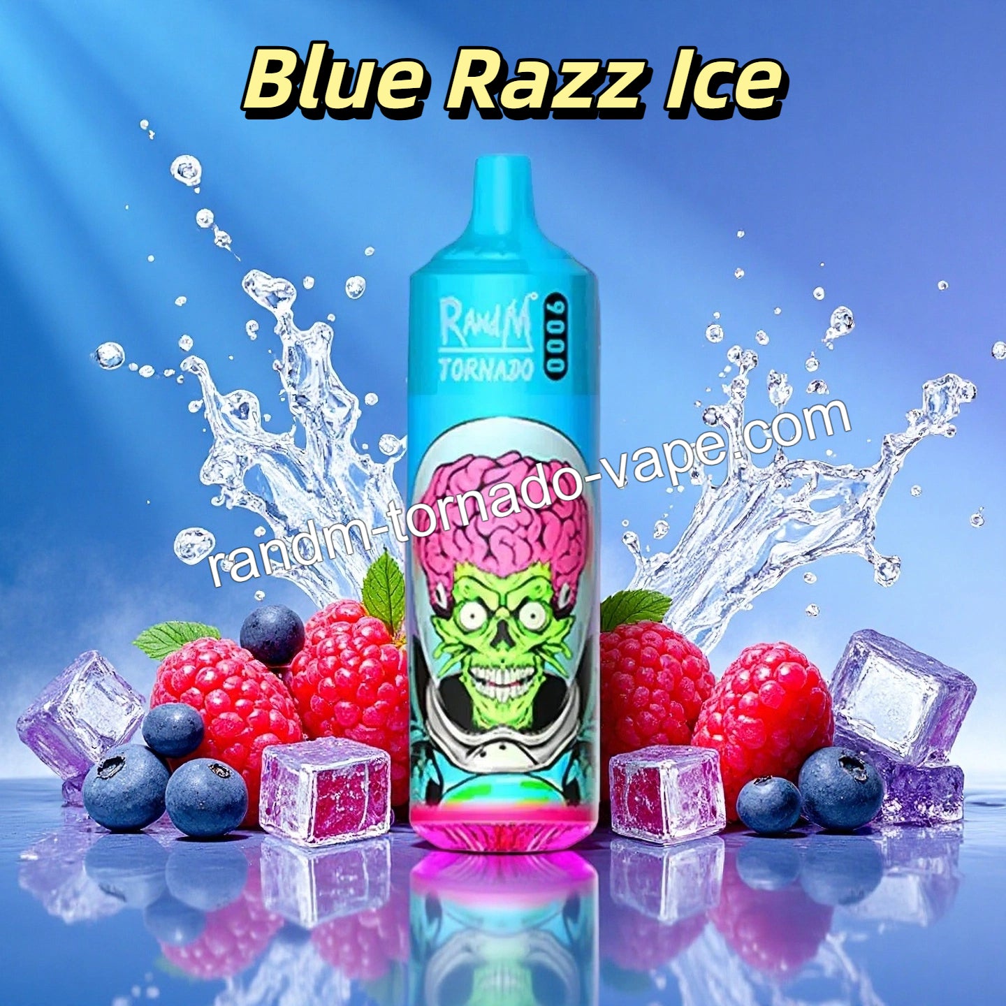 Blue Razz Ice RandM Tornado 9000
