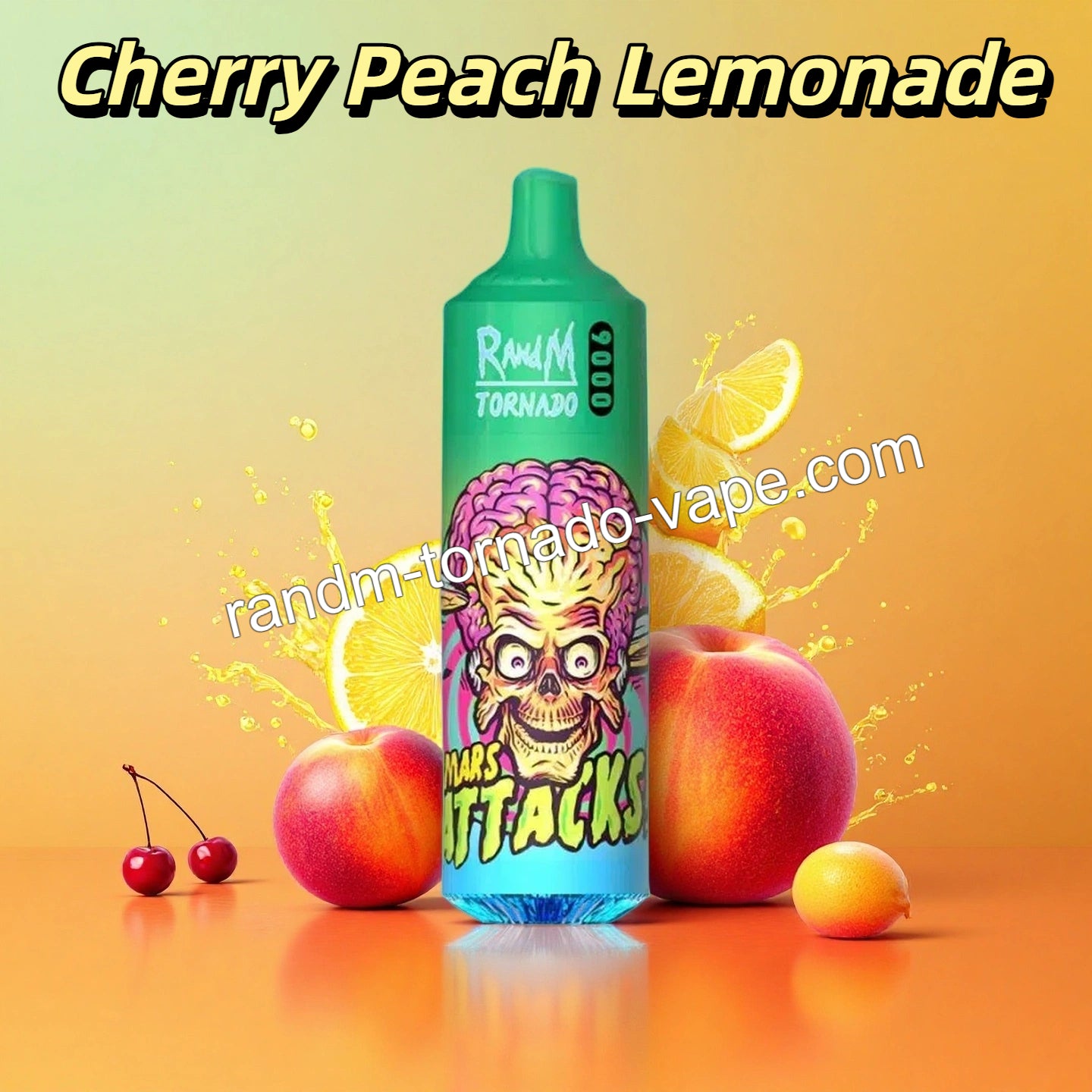 randm tornado 9000 peach lemonade R AND M Tornado Peach Lemonade 9000