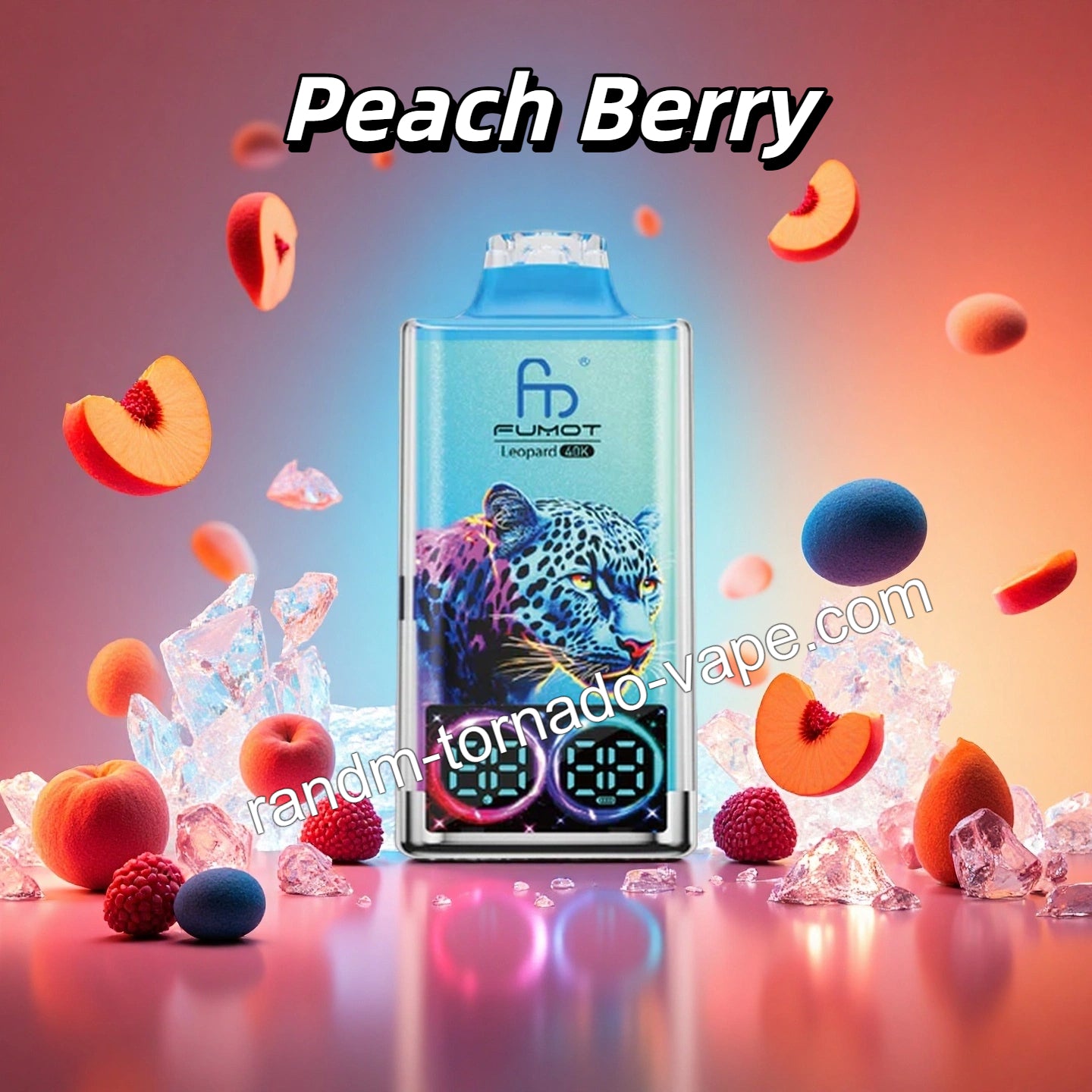 Peach Berry RandM Tornado 40000 Vape