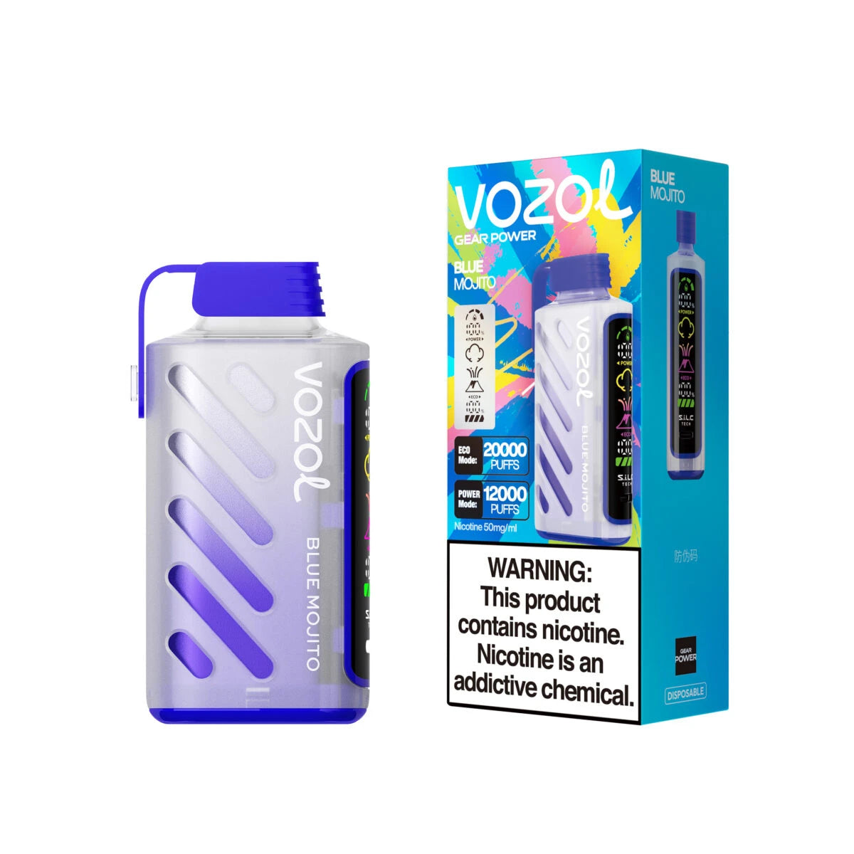 Vozol Vape Gear Power 20K Züge Blue Mojito