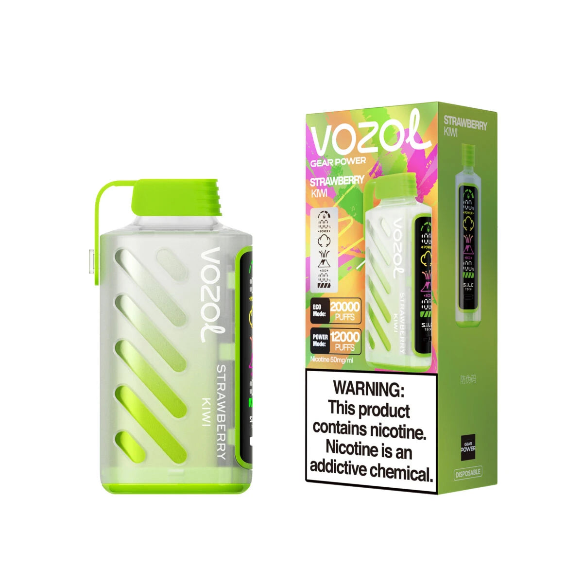 Vozol Gear Power 20000 Puffs Fraise Kiwi