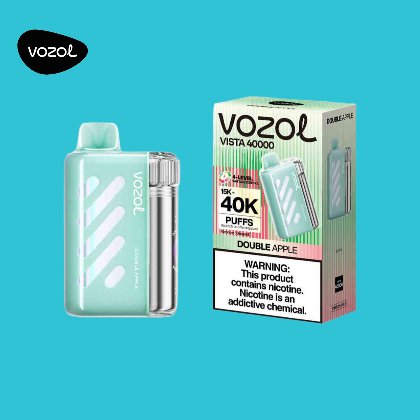 Vozol Vape Vista 40000 Double Saveur Pomme