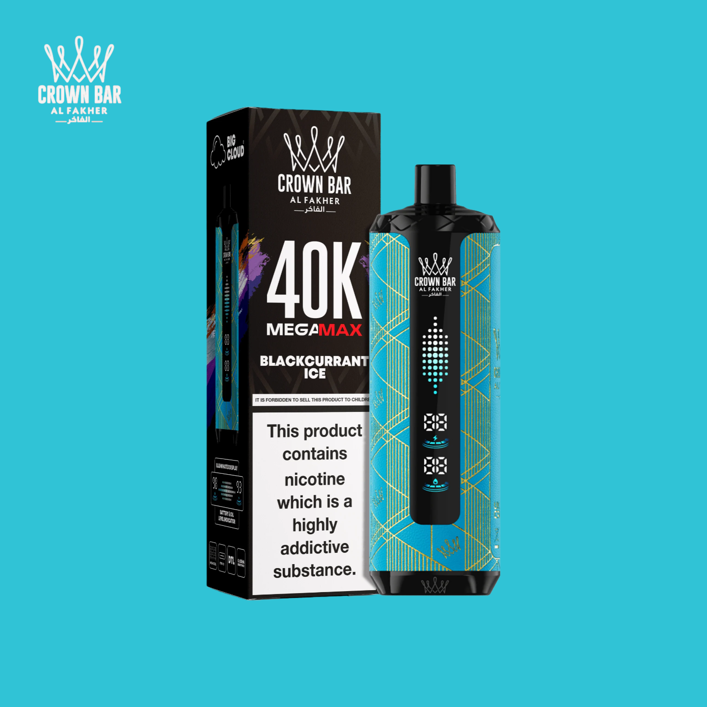 Vape AL Fakher 40K saveur Cassis Glacé