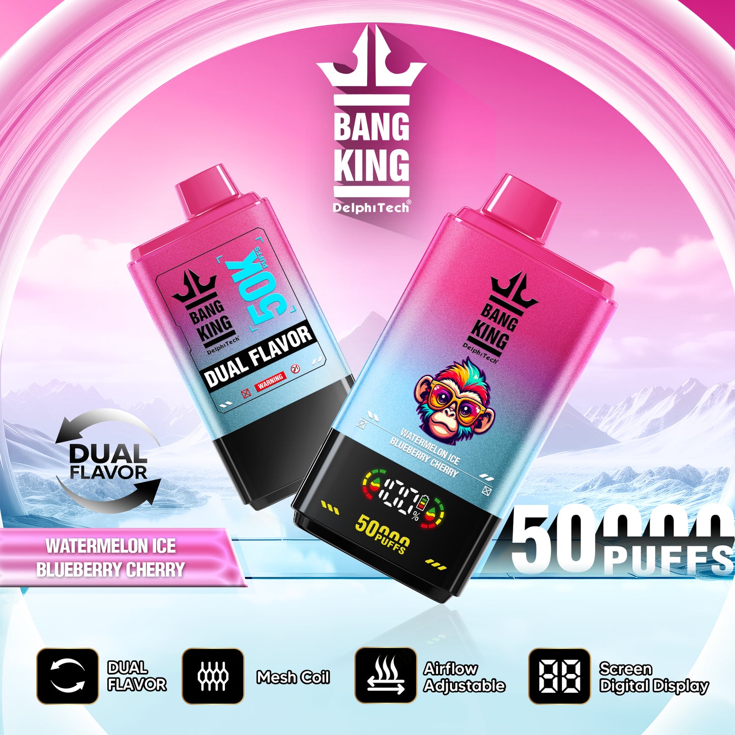 Bang King 50000 Watermelon Ice & Blueberry Cherry