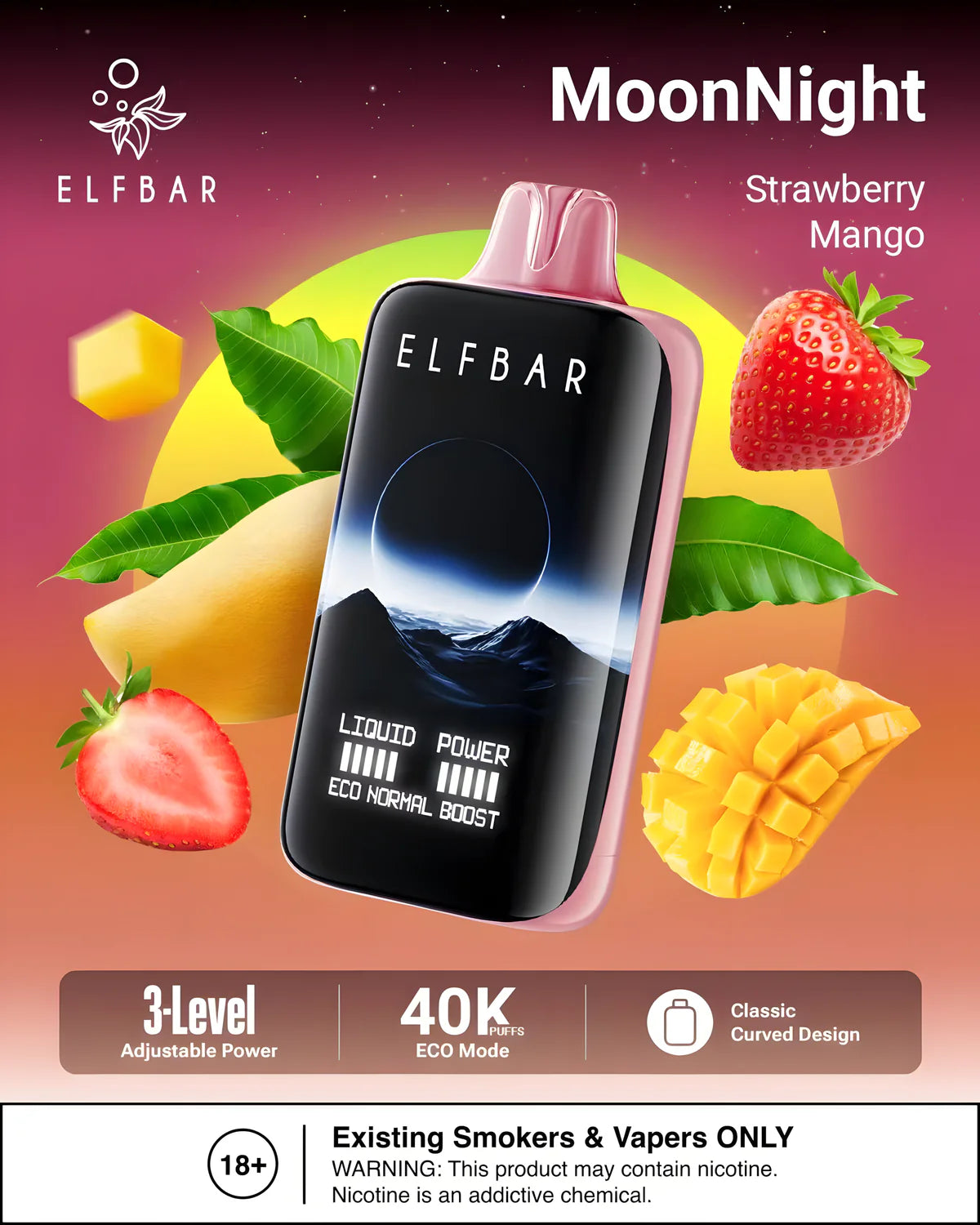 ELF BAR Moon Night 40000 – Strawberry Mango