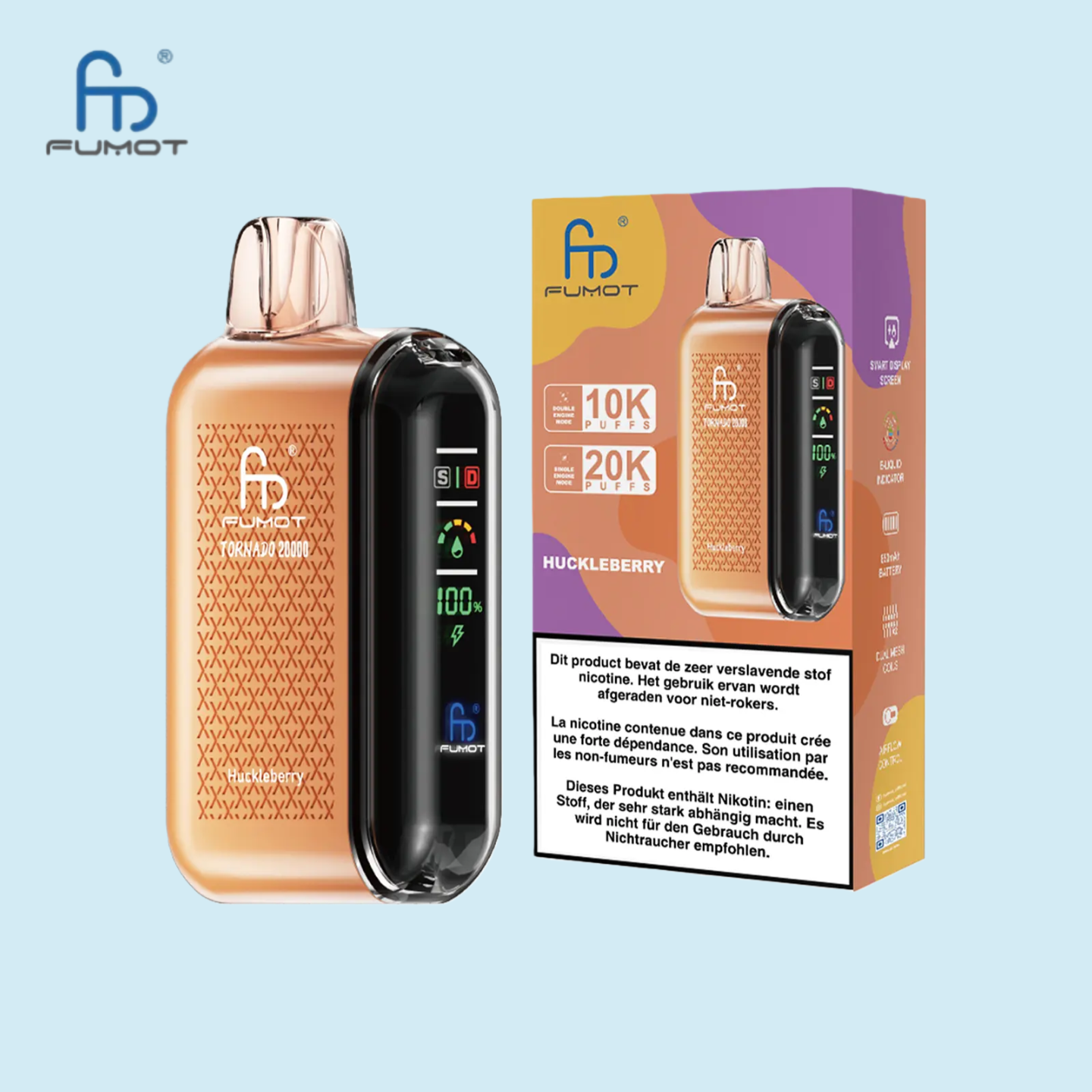 Huckleberry RandM Tornado 20000 Puffs Vape