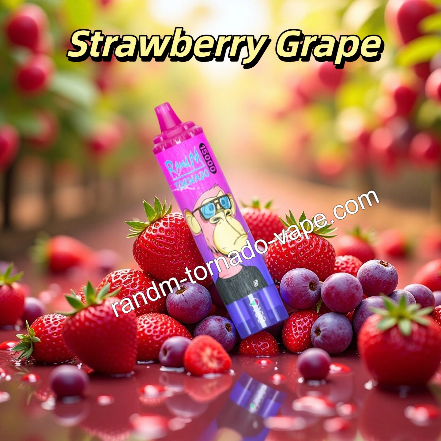 Strawberry Grape RandM Tornado 15000 Vape