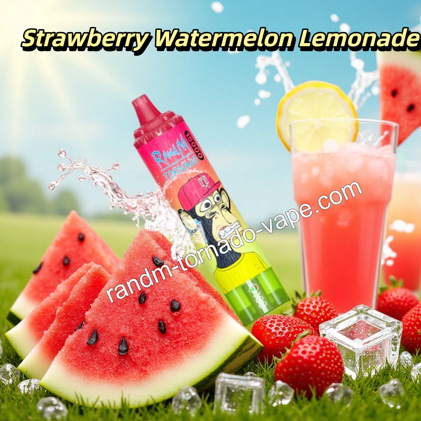 Strawberry Watermelon Lemonade RandM Tornado 15000