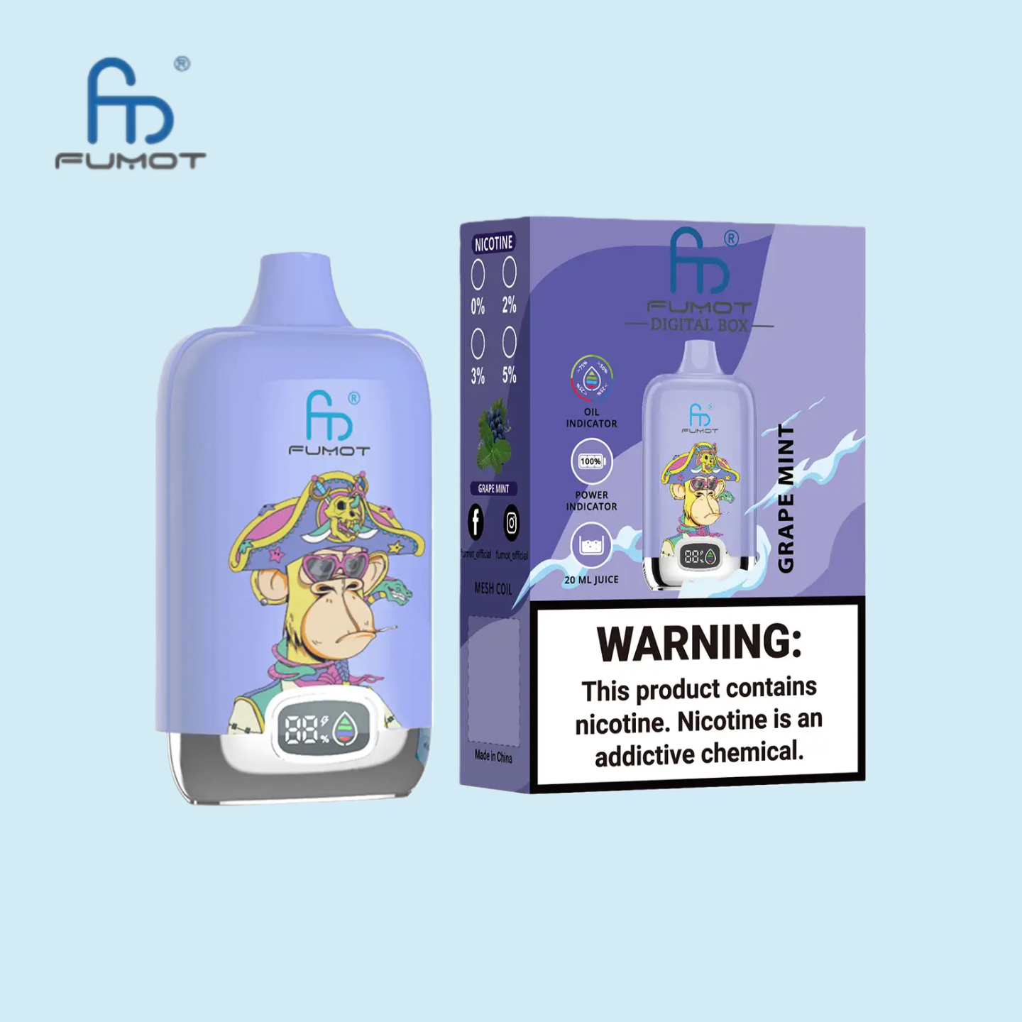 RandM Tornado 12000 Vape Grape Mint