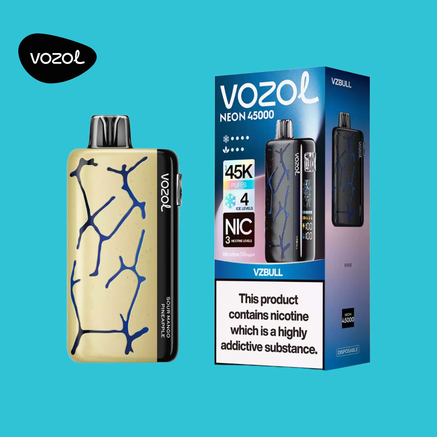 DTL Vape Vozol Neon 45000 Züge VZBull