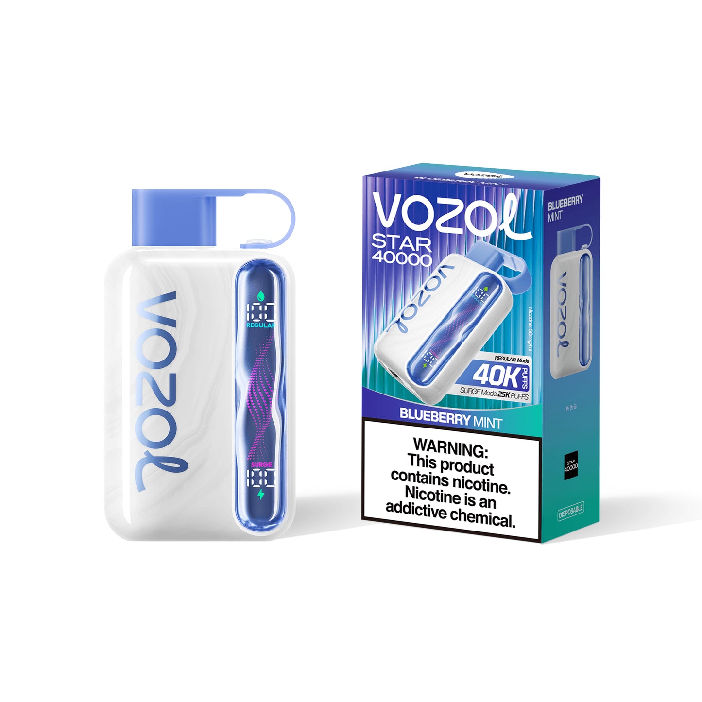 Ergonomisches Design Vozol Star 40K Züge Blueberry Mint