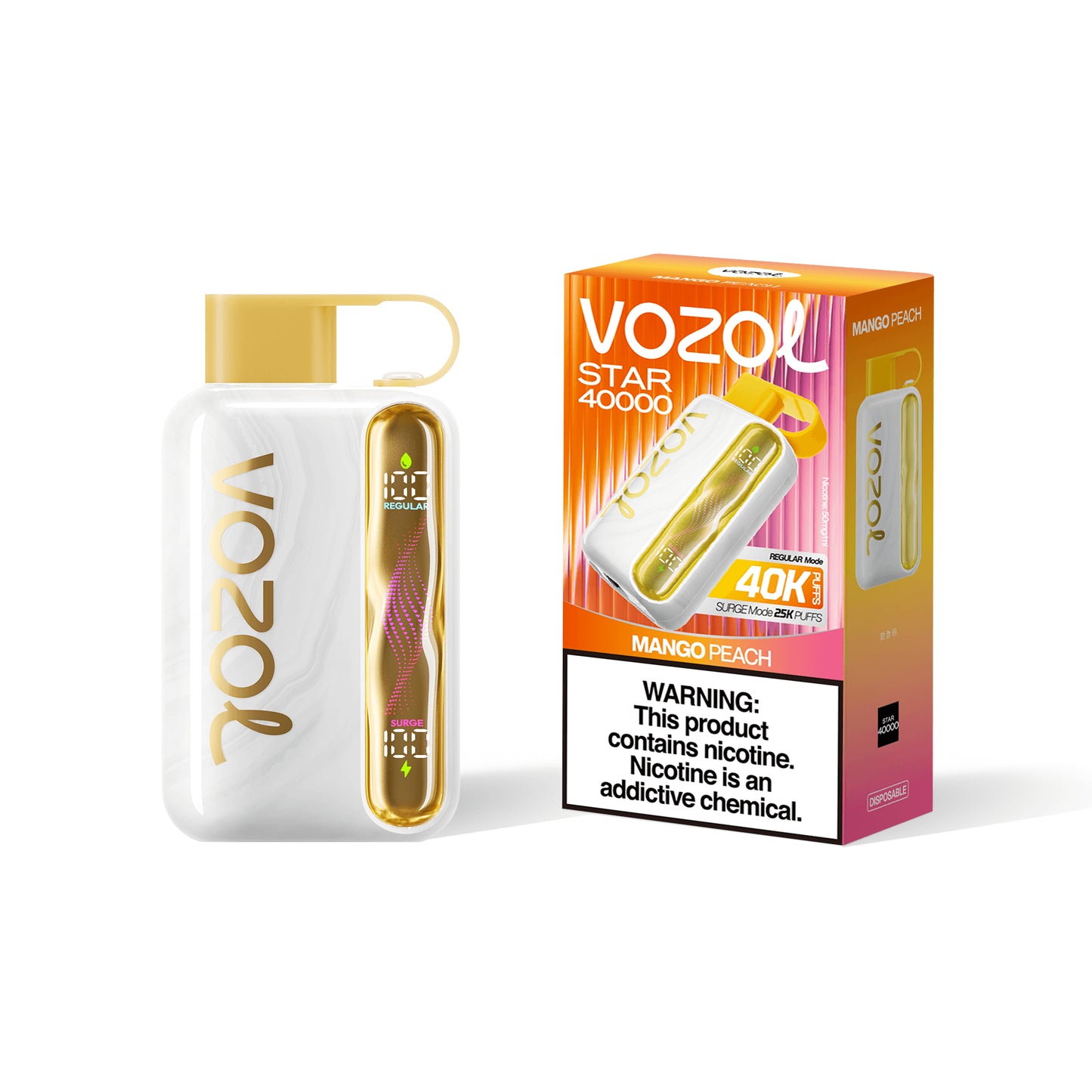 Vozol Star Mangue Pêche 40000 Bouffées Vape
