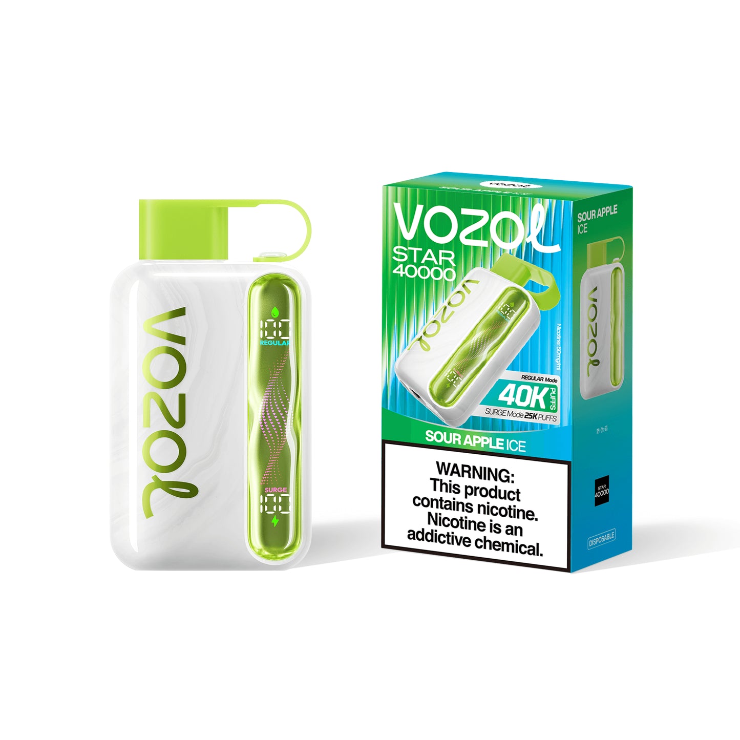 Sour Apple Ice Geschmack Vozol Vape Star 40000
