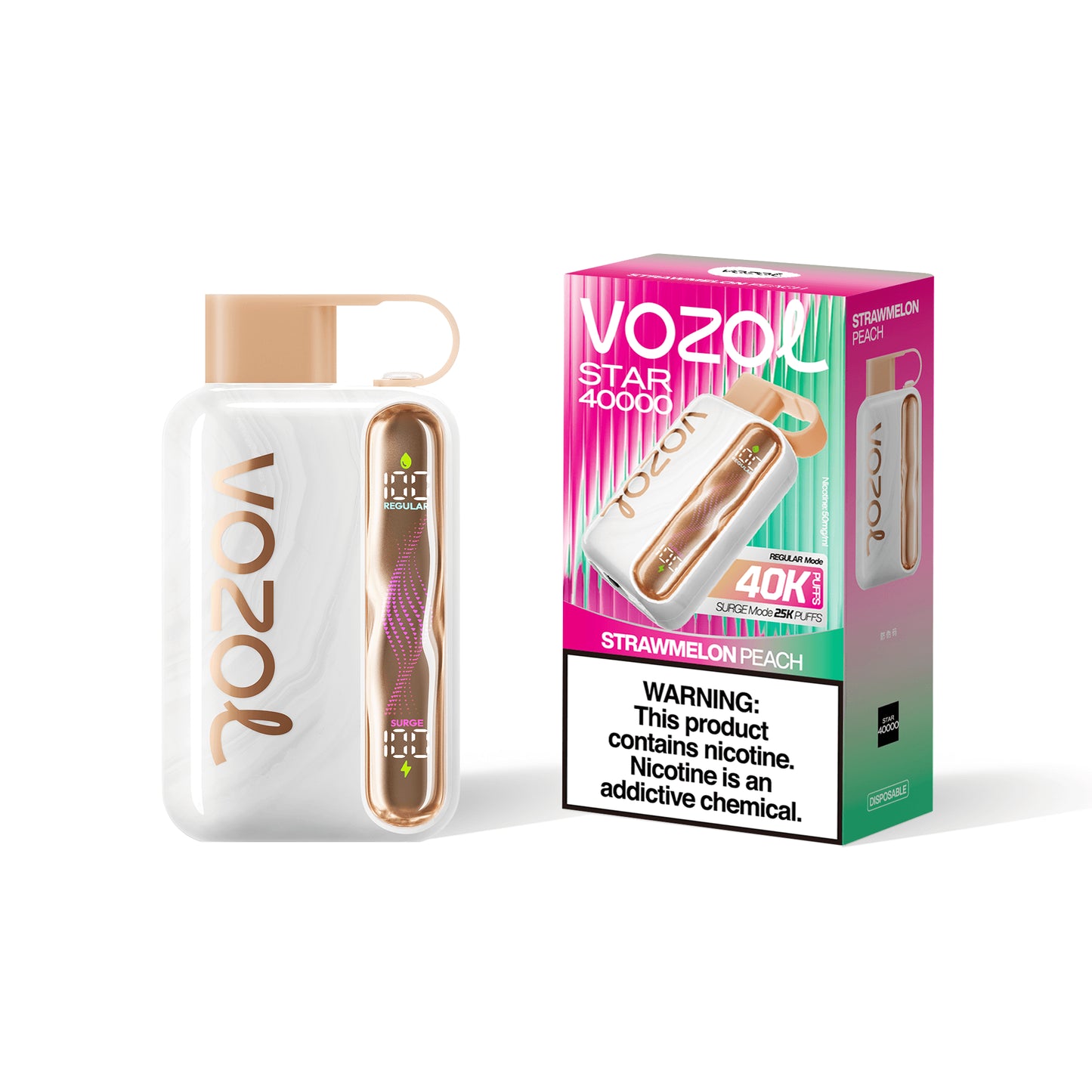Vozol Vape Star 40000 Fraise-melon-Pêche