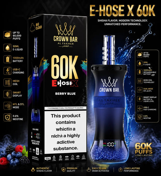 Al Fakher E-Hose X 60K im Test: Technologie, Leistung und Shisha-Geschmack einer neuen Vape-Generation