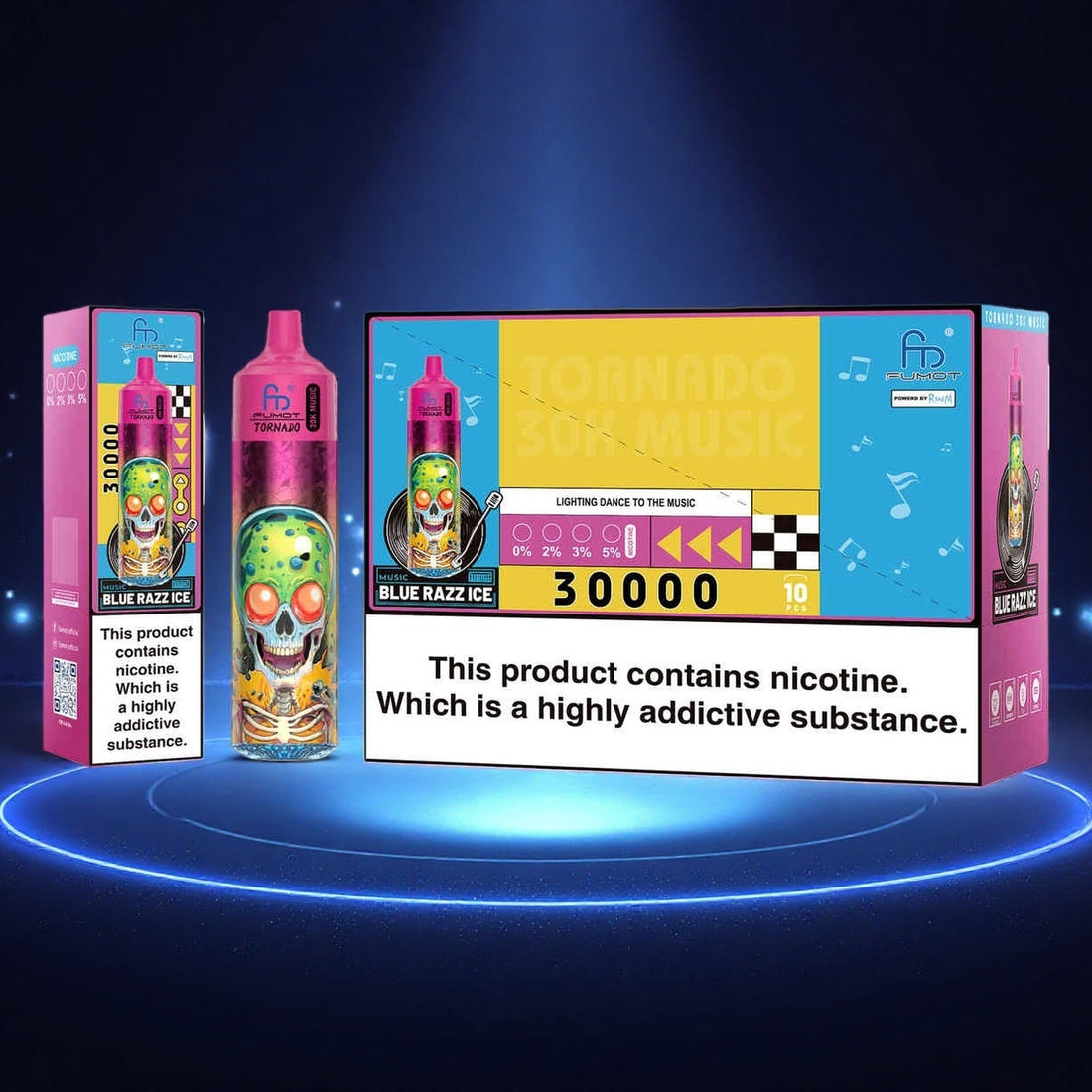 RandM Tornado 30000 – Blue Razz Ice