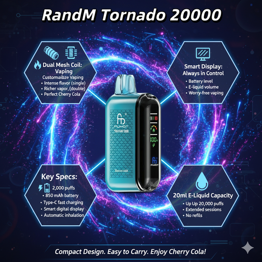 RandM Tornado 20000 Test: Ein leistungsstarker Einweg-Vape der nächsten Generation