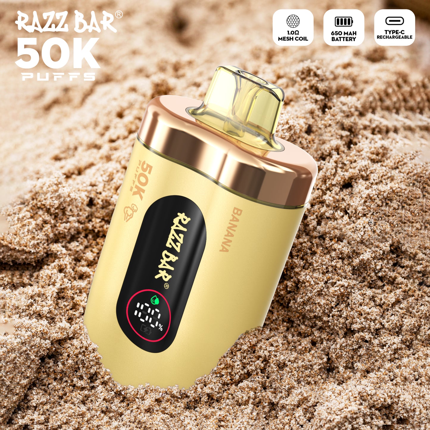 Razz Bar 50K Mesh Coil Technologie 16 Geschmack