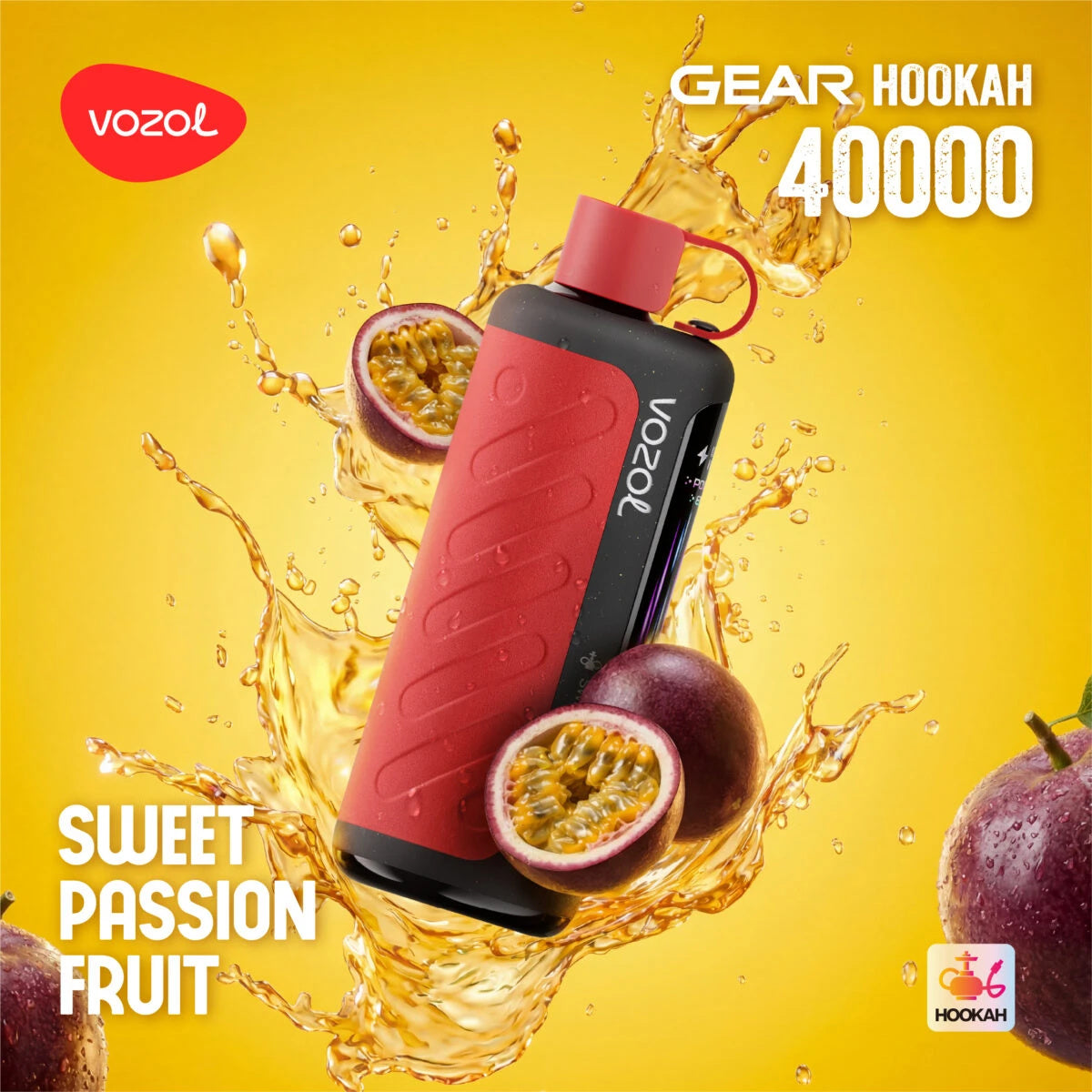 Vozol Gear Hookah 40K Puffs Sweet Passion Fruit