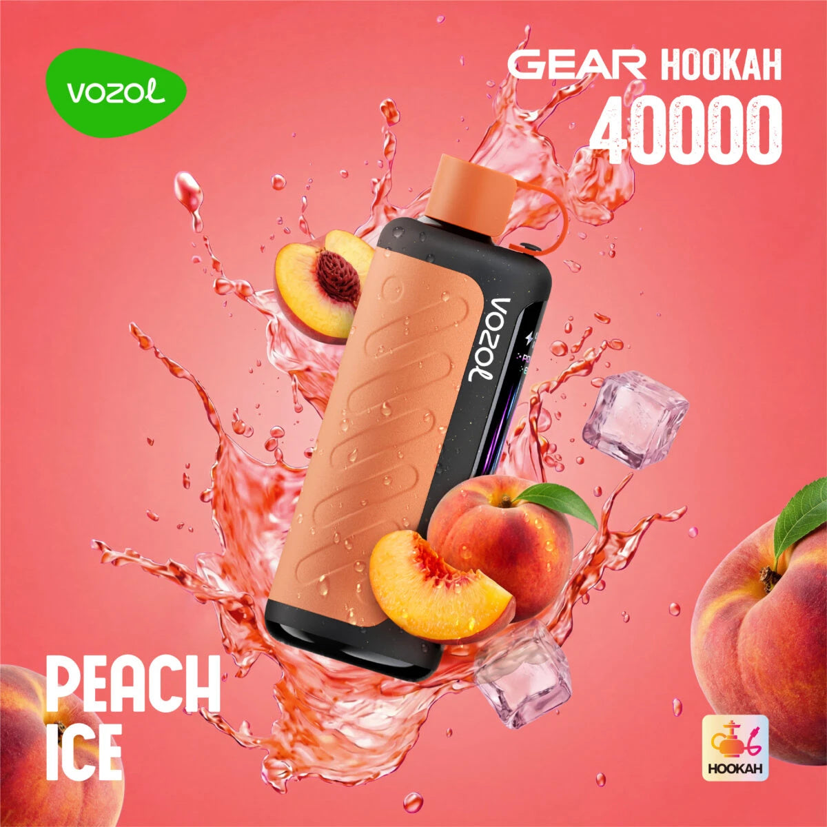 Peach Ice Geschmack Vozol Gear Hookah 40K