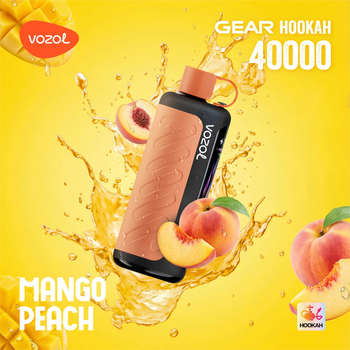 40K Züge Mango Peach Vozol Gear Hookah Vape