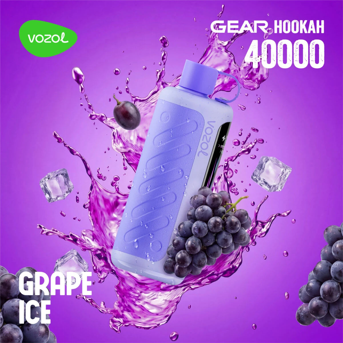Vozol 40K Züge Grape Ice ECO / POWER Leistungsmodi
