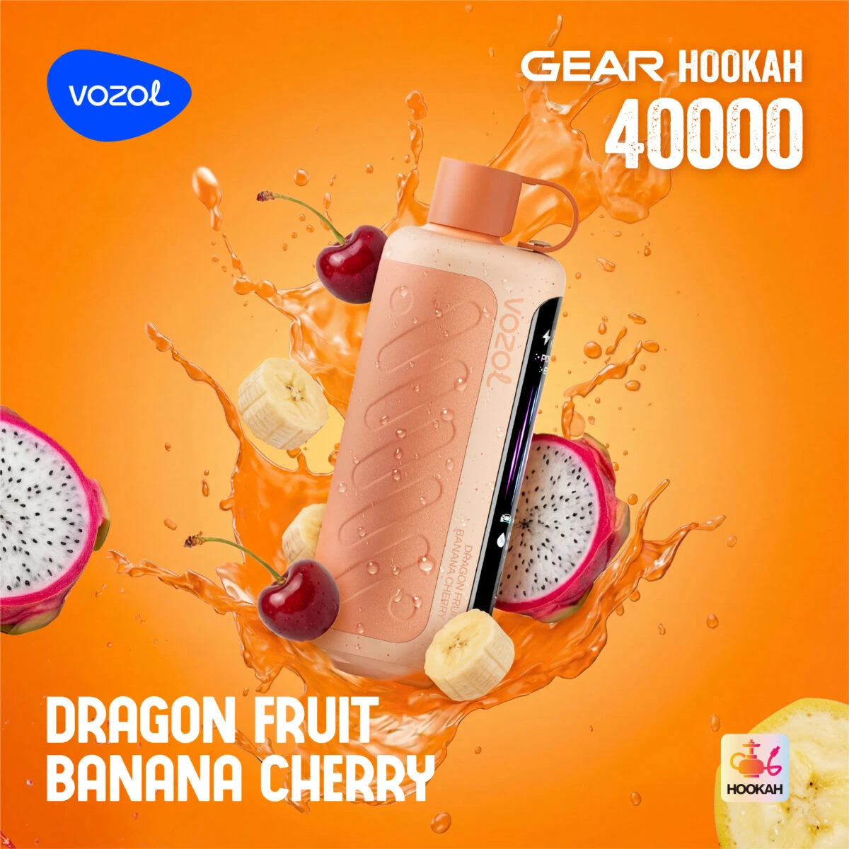 Vozol Gear Hookah 40K Dragon Fruit Banana Cherry