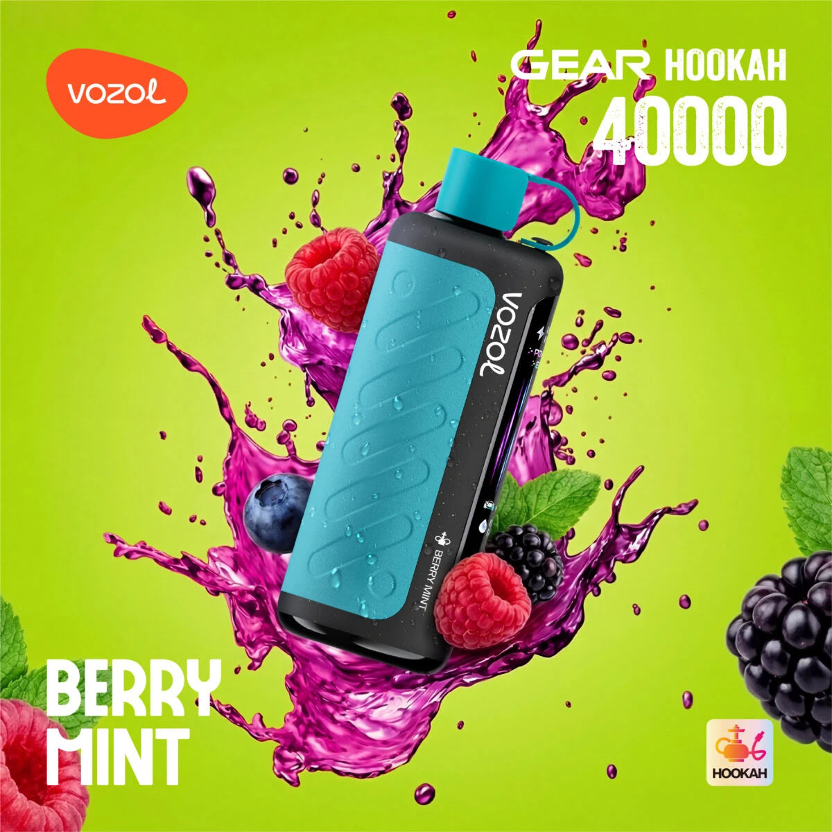 Vozol Gear Hookah 40K Züge Berry Mint