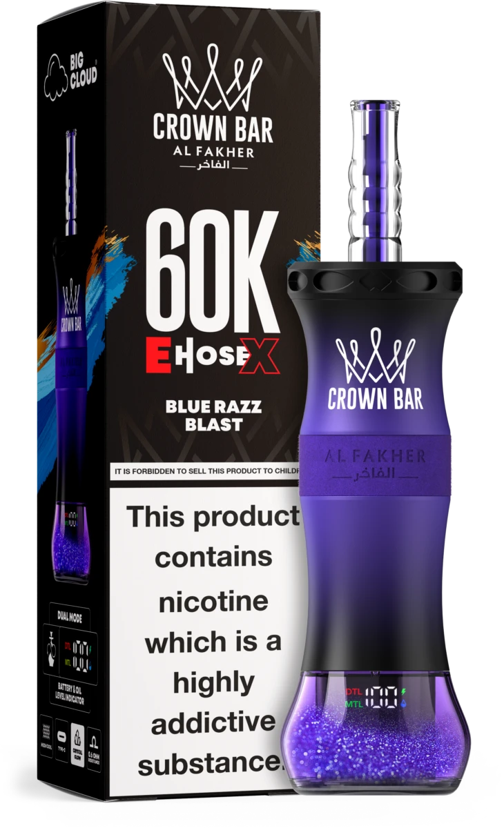 Al Fakher E-Hose X 60K Disposable Vape Blue Razz Blast