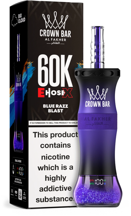 Al Fakher E-Hose X 60K Disposable Vape Blue Razz Blast