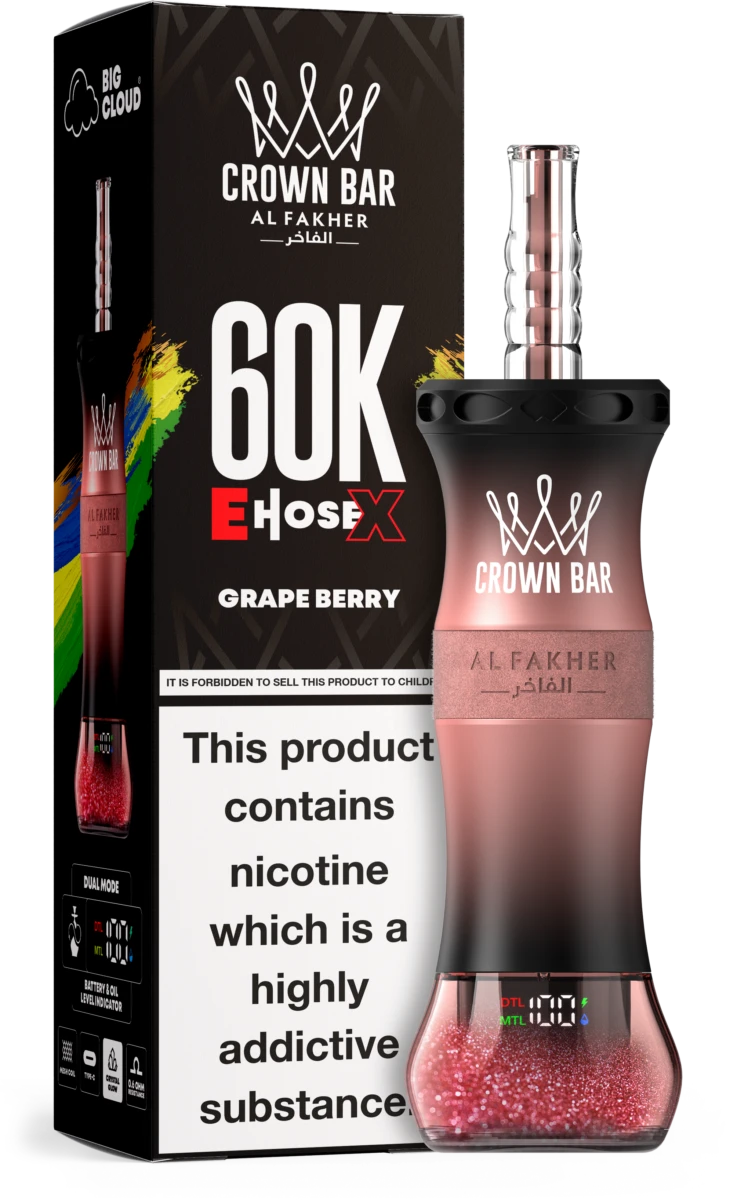 Al Fakher Vape E-Hose X 60K Züge GRAPE BERRY