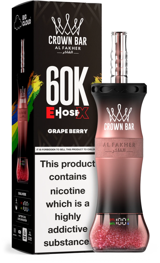 Al Fakher Vape E-Hose X 60K Züge GRAPE BERRY