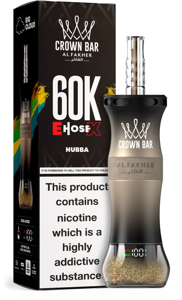 60K Züge HUBBA Al Fakher E-Hose X Vape