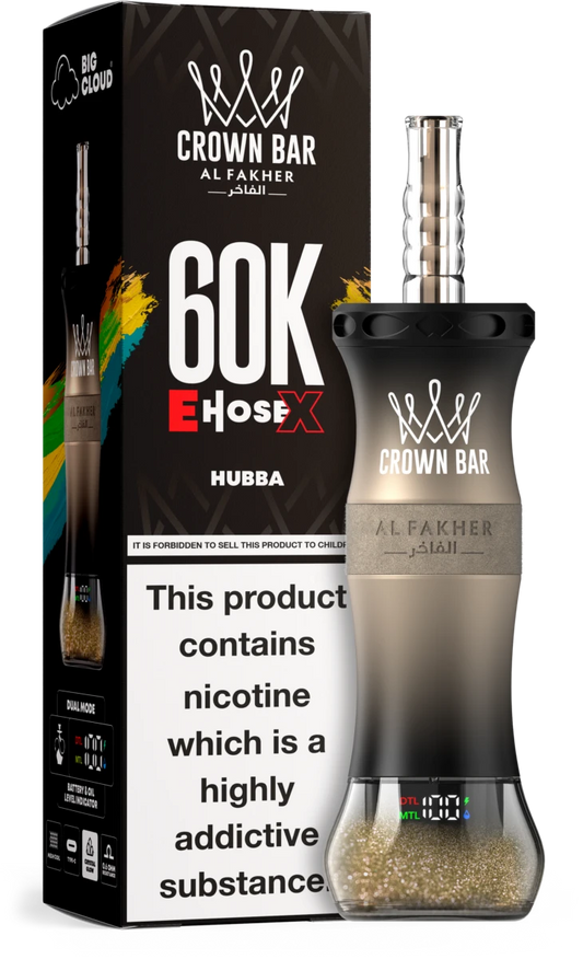 60K Züge HUBBA Al Fakher E-Hose X Vape
