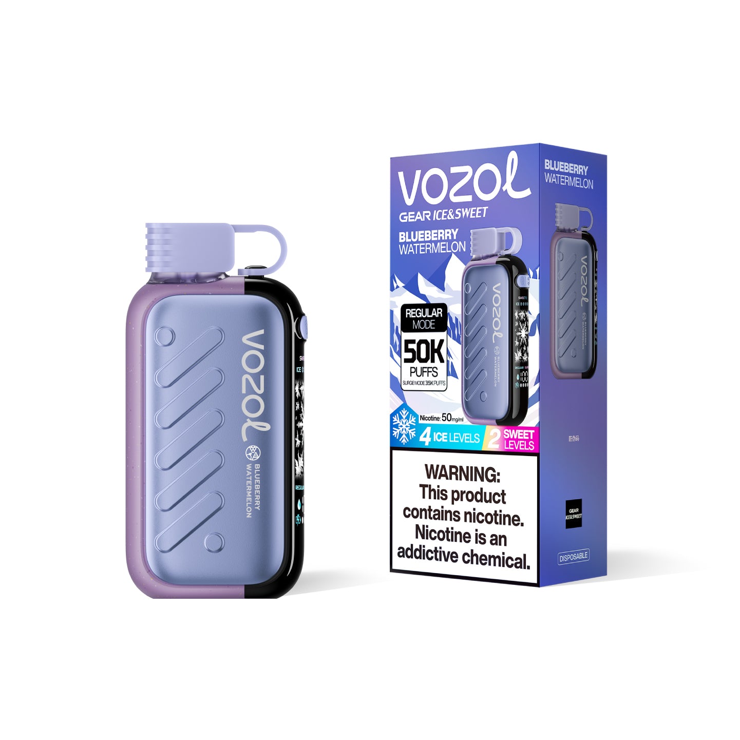4 niveaux de glace VOZOL Gear 50000 Myrtille Pastèque