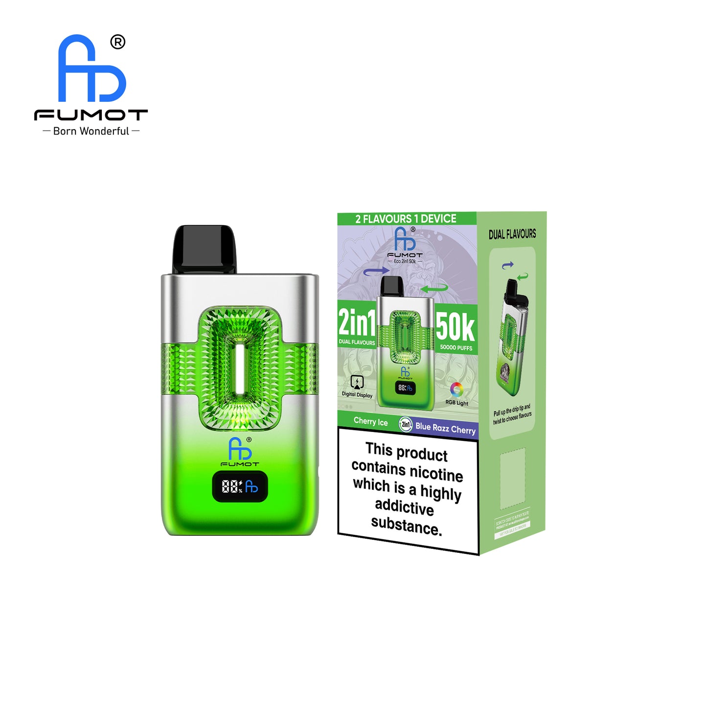 RandM Tornado 50000 Züge Cherry Ice & Blue Razz Cherry