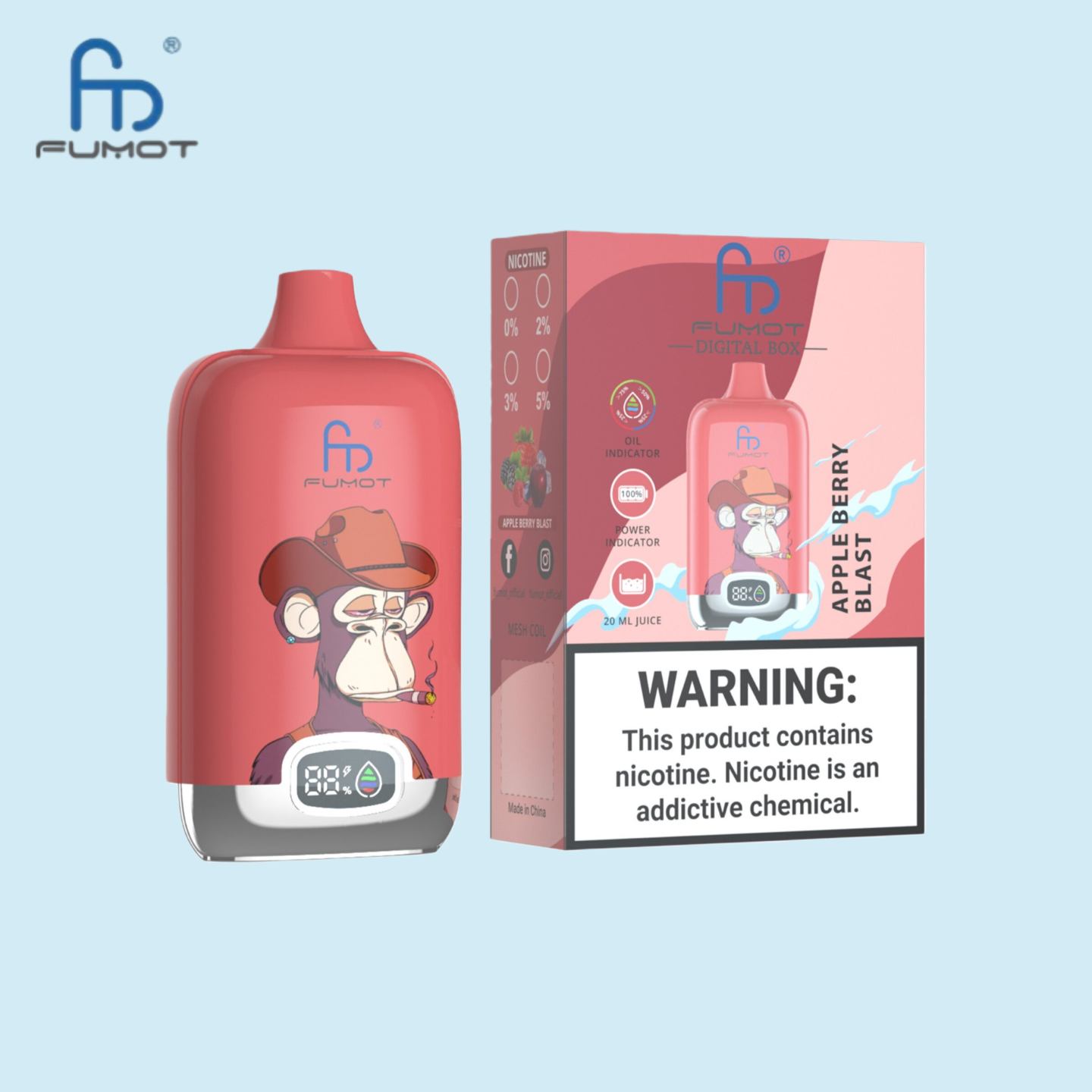 RandM Tornado 12000 Apple Berry Blast