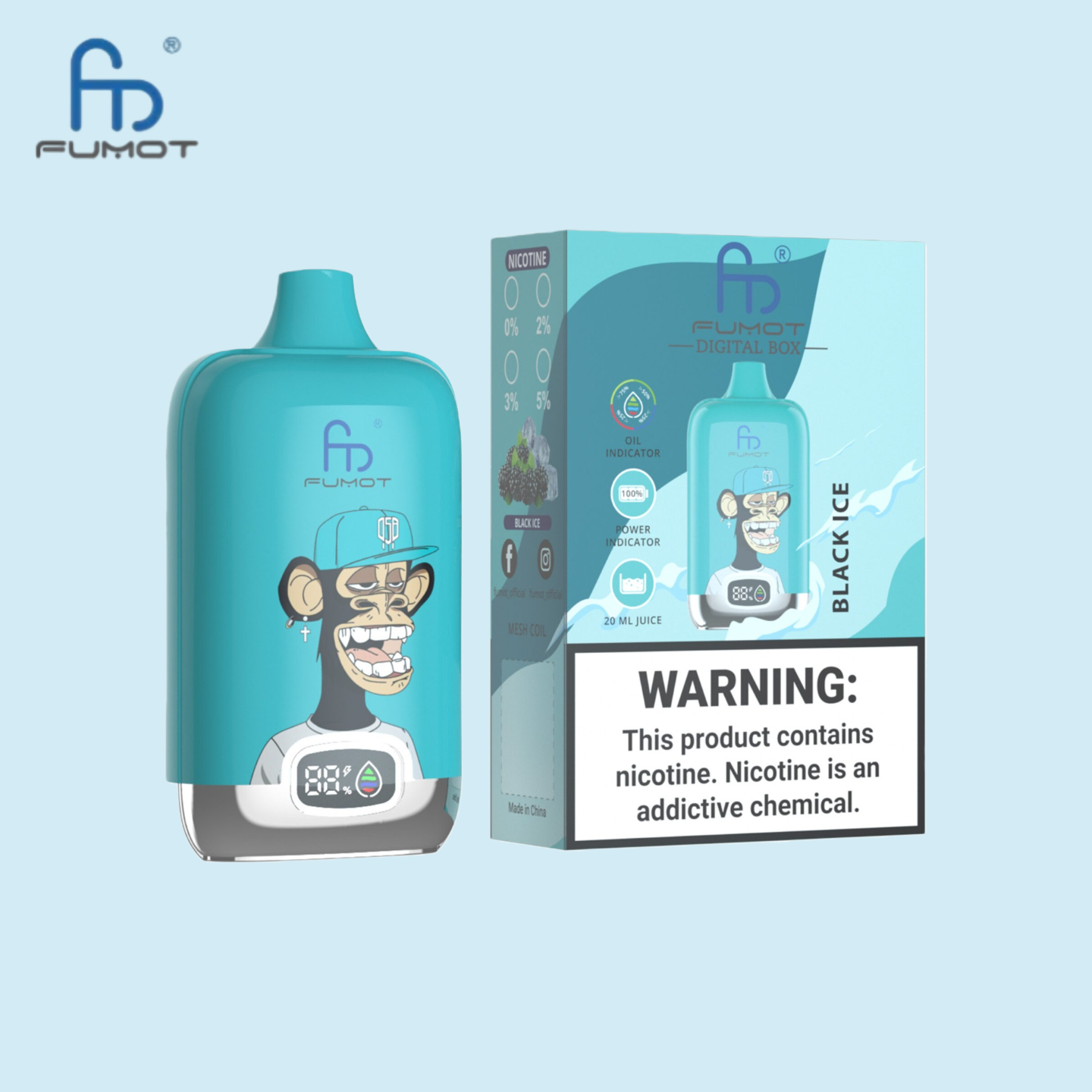 RandM Tornado 12000 Züge Black Ice