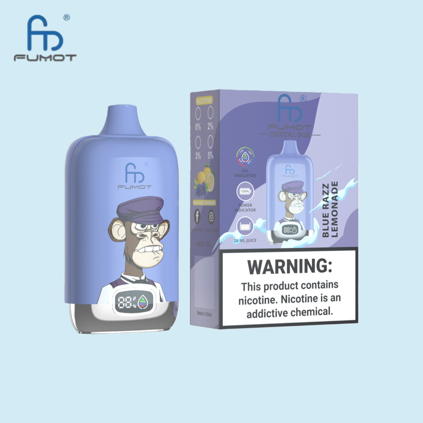 Digital Box 12000 Züge Blue Razz Lemonade