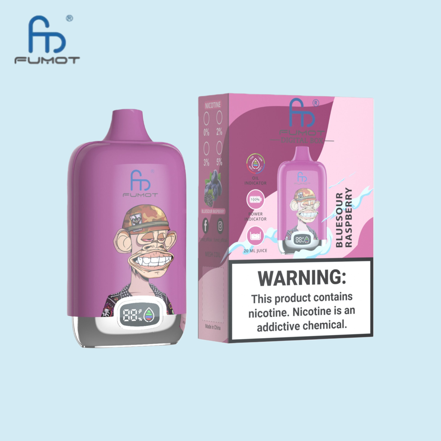 Digital Box 12000 Puffs Blue Sour Raspberry