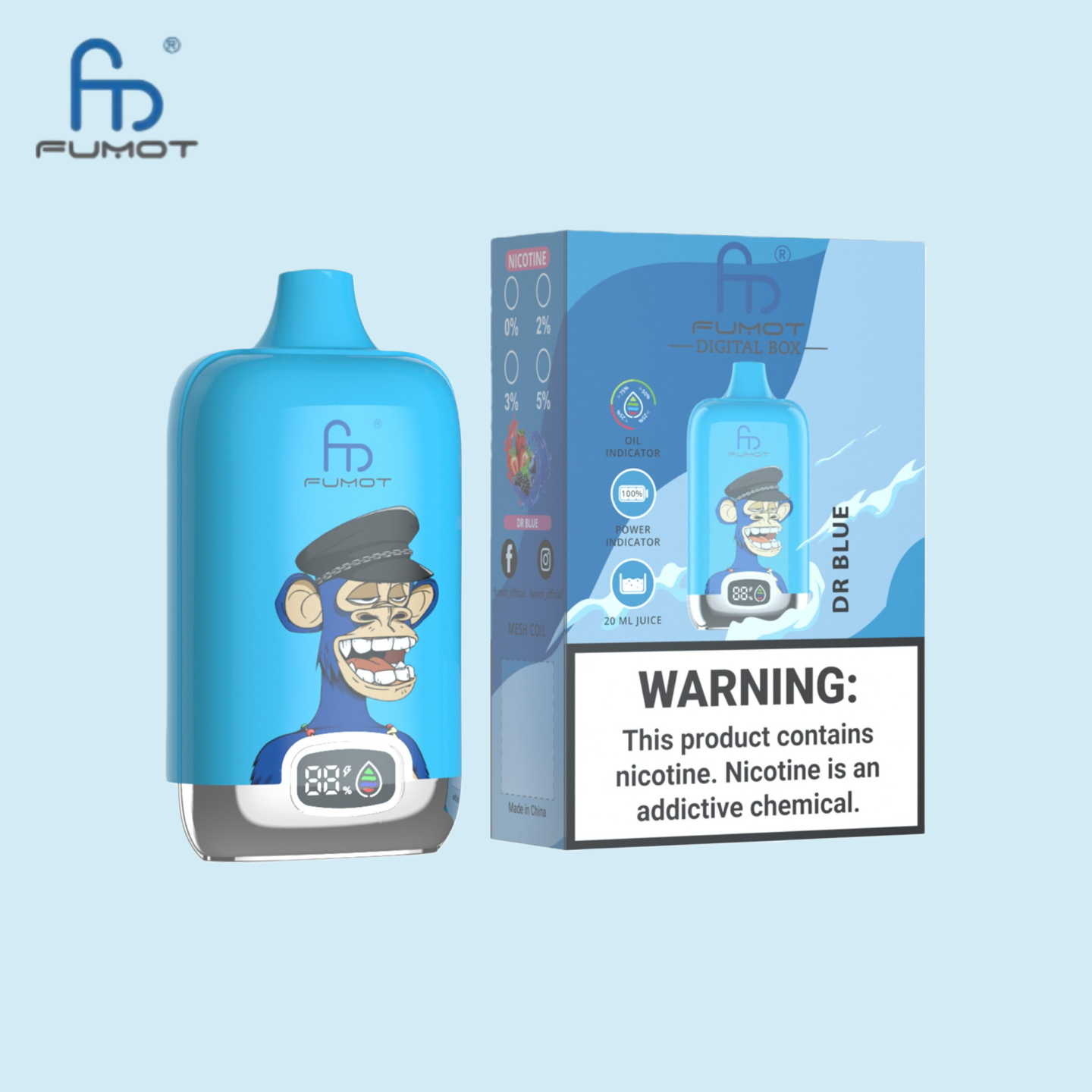 RandM Tornado 12K Vape Dr Blue