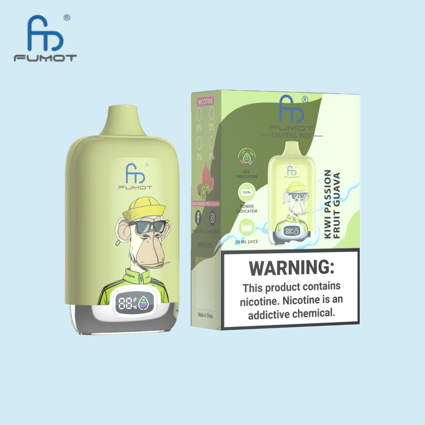 RandM Tornado 12000 Kiwi Passion Fruit Guava