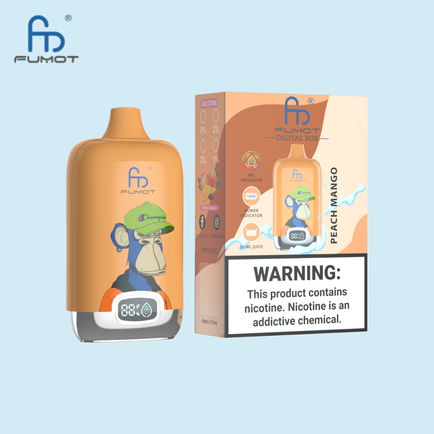 RandM Digital Box 12000 Peach Mango